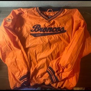 Reebok Denver Broncos Orange Pullover Jacket Gridiron NFL Classic 2XL